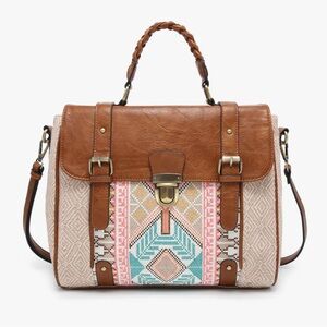 NWT Jen & Co Harlow Aztec Satchel Bag